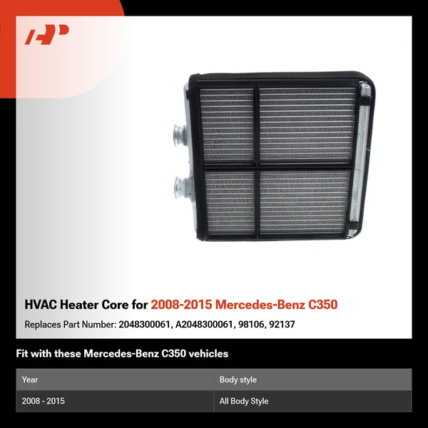HVAC Heater Core for 2008-2015 Mercedes-Benz C350