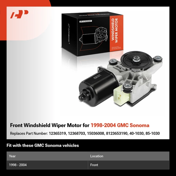 Front Windshield Wiper Motor for 1998-2004 GMC Sonoma