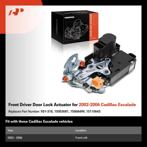 Front Driver Door Lock Actuator for 2002-2006 Cadillac Escalade
