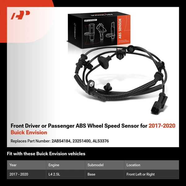 Front Driver or Passenger ABS Wheel Speed Sensor for 2017-2020 Buick Envision