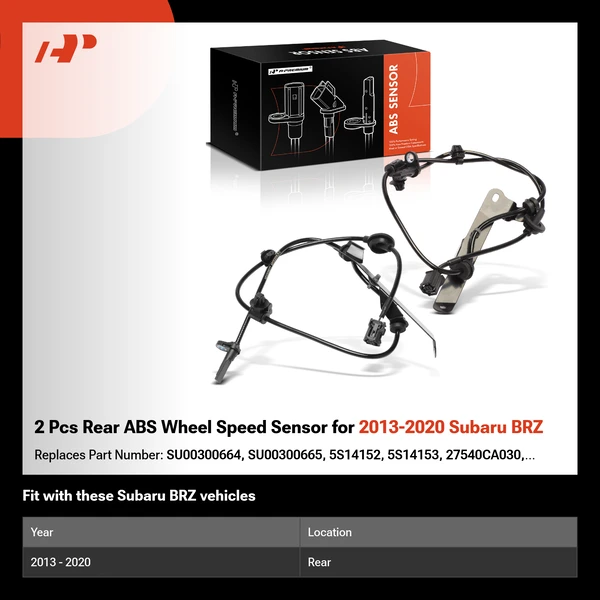 2 Pcs Rear ABS Wheel Speed Sensor for 2013-2020 Subaru BRZ