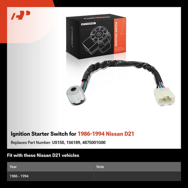 Ignition Starter Switch for 1986-1994 Nissan D21