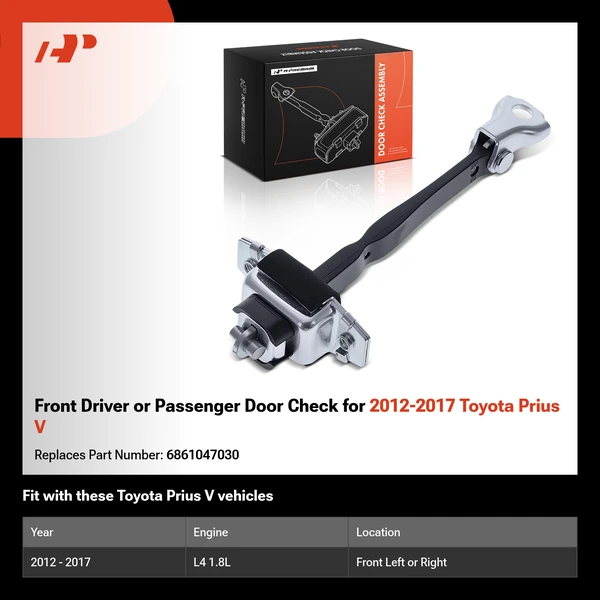 Front Driver or Passenger Door Check for 2012-2017 Toyota Prius V