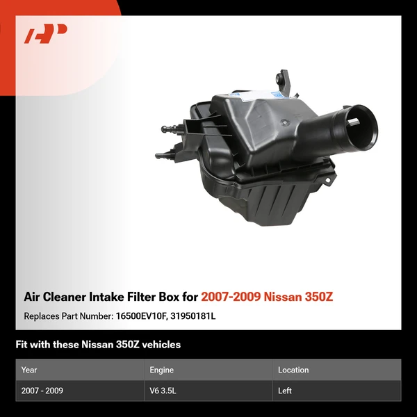 Air Cleaner Intake Filter Box for 2007-2009 Nissan 350Z