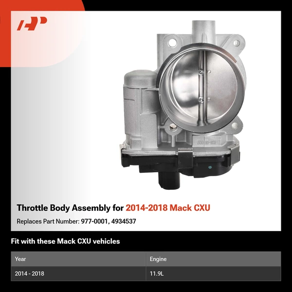 Throttle Body Assembly for 2014-2018 Mack CXU