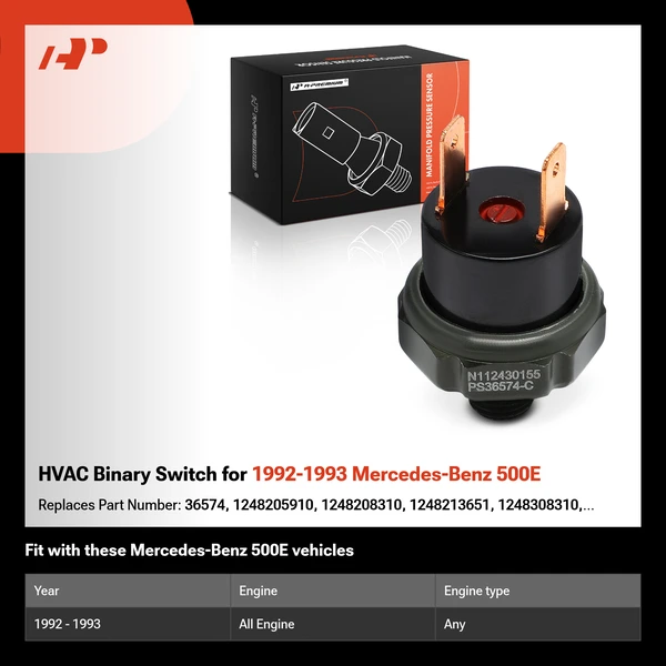 HVAC Binary Switch for 1992-1993 Mercedes-Benz 500E