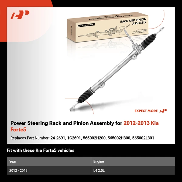 Power Steering Rack and Pinion Assembly for 2012-2013 Kia Forte5