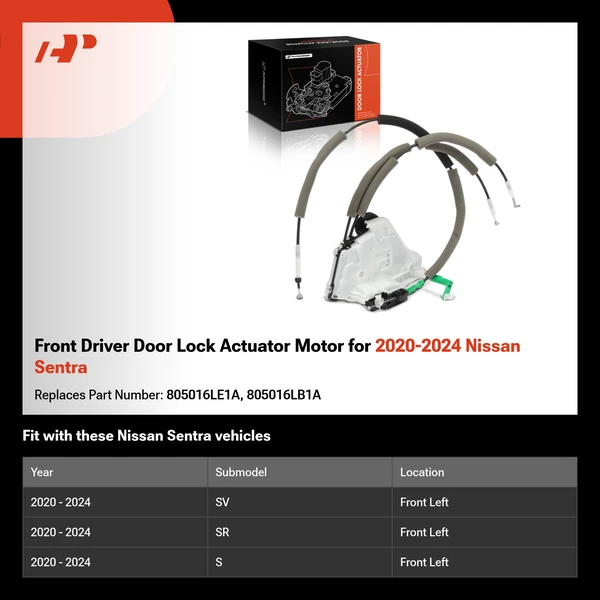 Front Driver Door Lock Actuator Motor for 2020-2024 Nissan Sentra