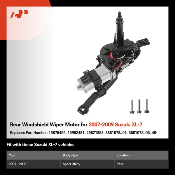 Rear Windshield Wiper Motor for 2007-2009 Suzuki XL-7