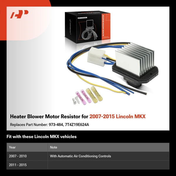 Heater Blower Motor Resistor for 2007-2015 Lincoln MKX