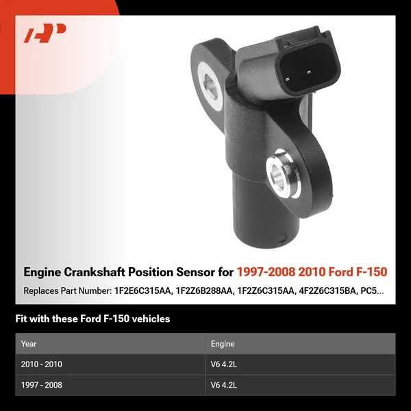 Engine Crankshaft Position Sensor for 1997-2008 2010 Ford F-150