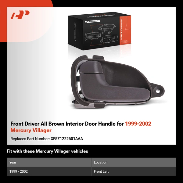 Front Driver All Brown Interior Door Handle for 1999-2002 Mercury Villager