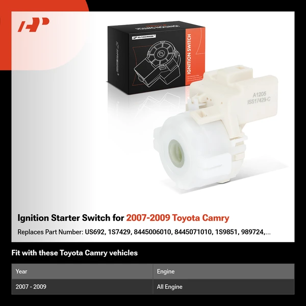 Ignition Starter Switch for 2007-2009 Toyota Camry