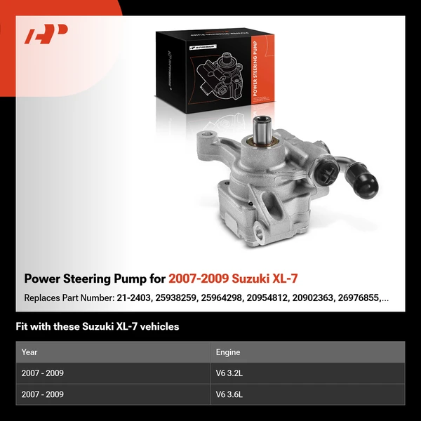 Power Steering Pump for 2007-2009 Suzuki XL-7