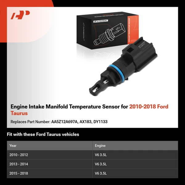 Engine Intake Manifold Temperature Sensor for 2010-2018 Ford Taurus
