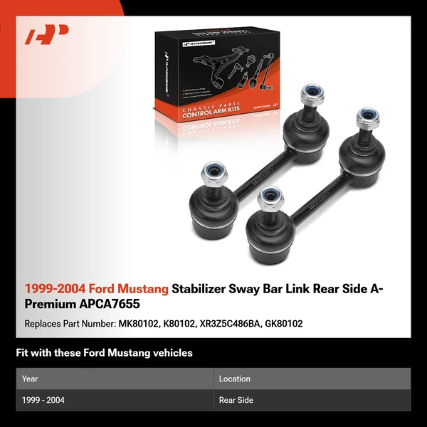 1999-2004 Ford Mustang Stabilizer Sway Bar Link Rear Side A-Premium APCA7655