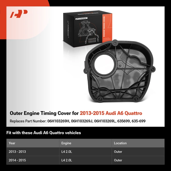 Outer Engine Timing Cover for 2013-2015 Audi A6 Quattro