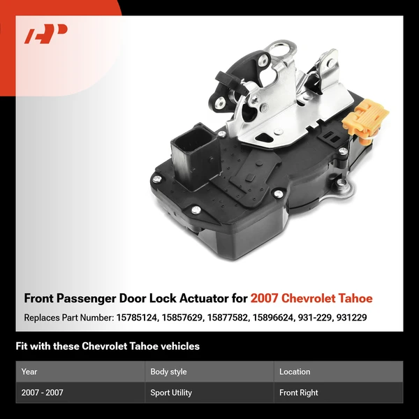Front Passenger Door Lock Actuator for 2007 Chevrolet Tahoe