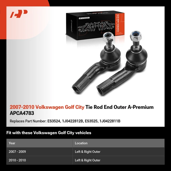 2007-2010 Volkswagen Golf City Tie Rod End Outer A-Premium APCA4783
