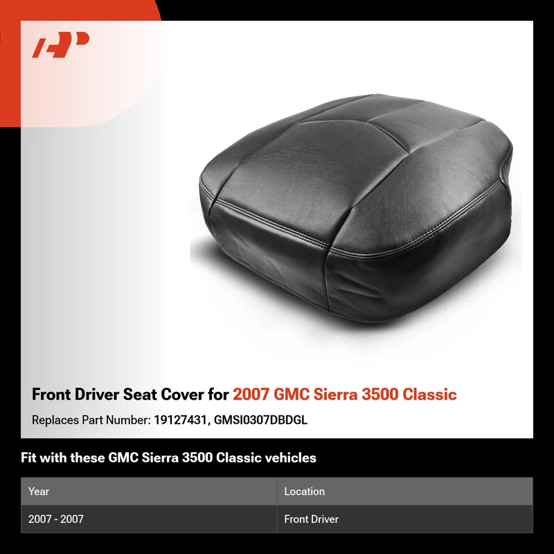 Front Driver Seat Cover for 2007 GMC Sierra 3500 Classic