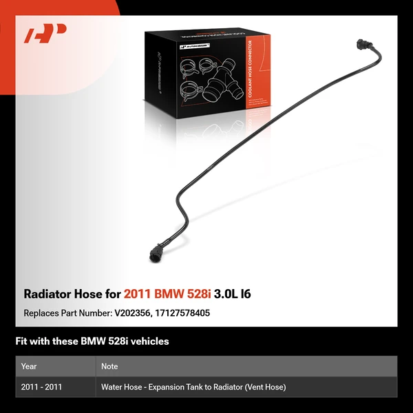 Radiator Hose for 2011 BMW 528i 3.0L l6