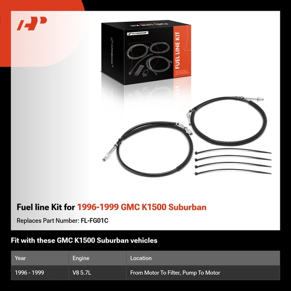 Fuel line Kit for 1996-1999 GMC K1500 Suburban