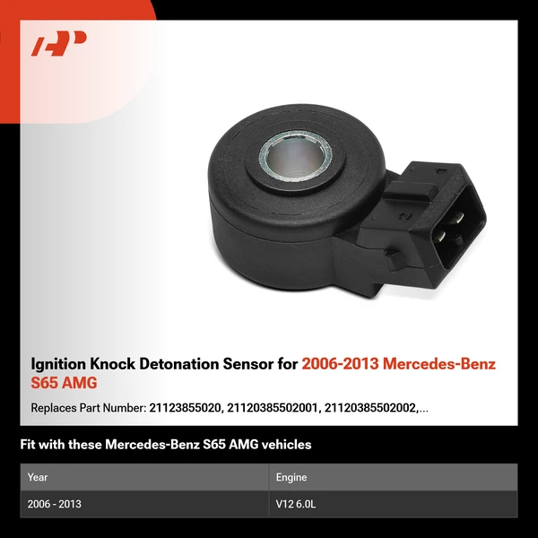 Ignition Knock Detonation Sensor for 2006-2013 Mercedes-Benz S65 AMG