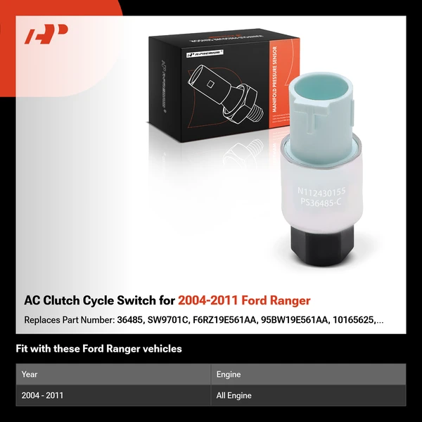 AC Clutch Cycle Switch for 2004-2011 Ford Ranger