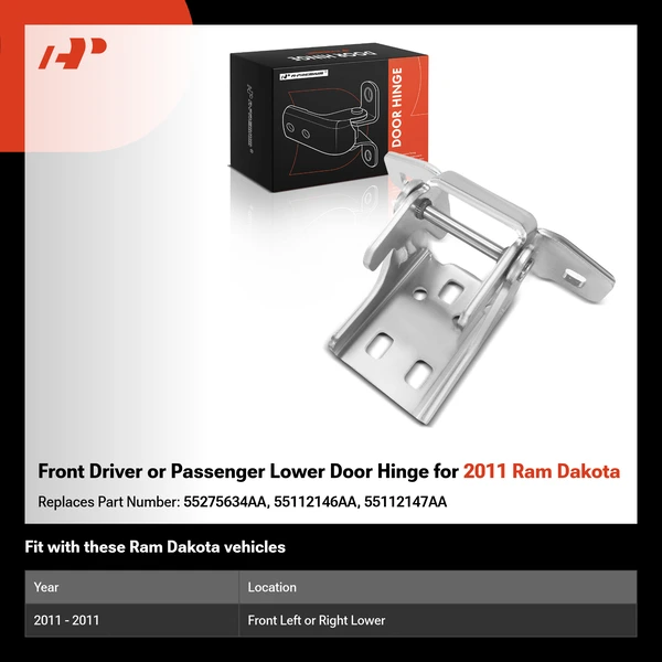 Front Driver or Passenger Lower Door Hinge for 2011 Ram Dakota
