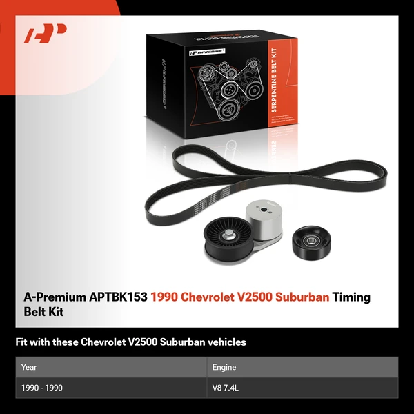 A-Premium APTBK153 1990 Chevrolet V2500 Suburban Timing Belt Kit