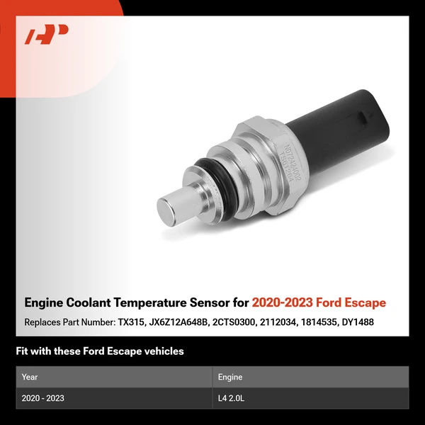 Engine Coolant Temperature Sensor for 2020-2023 Ford Escape