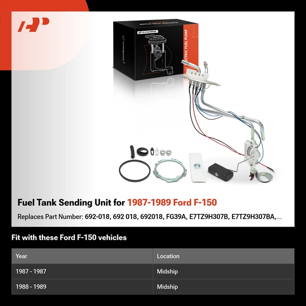 Fuel Tank Sending Unit for 1987-1989 Ford F-150