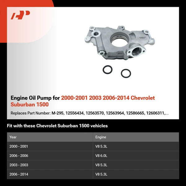 Engine Oil Pump for 2000-2001 2003 2006-2014 Chevrolet Suburban 1500