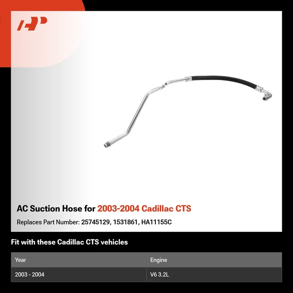 AC Suction Hose for 2003-2004 Cadillac CTS