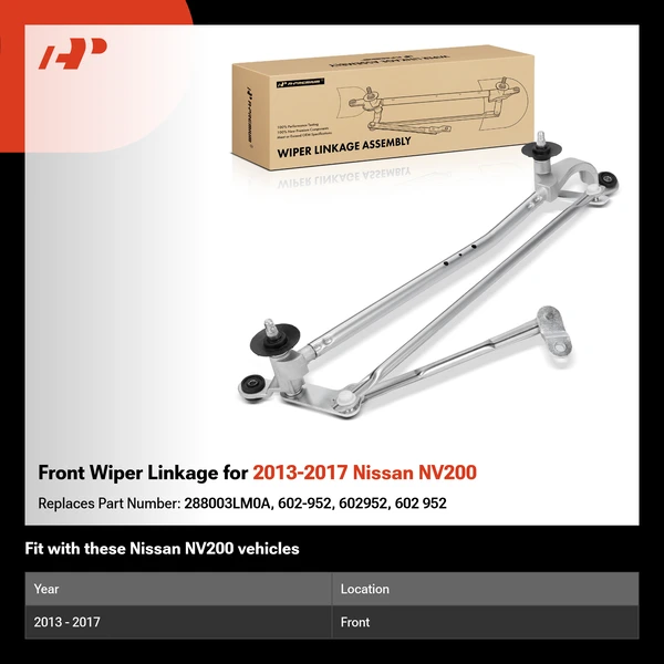 Front Wiper Linkage for 2013-2017 Nissan NV200