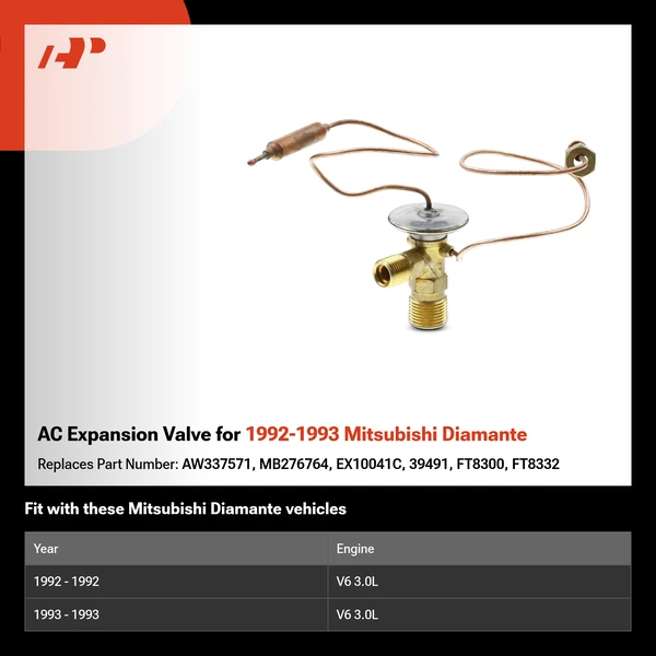 AC Expansion Valve for 1992-1993 Mitsubishi Diamante