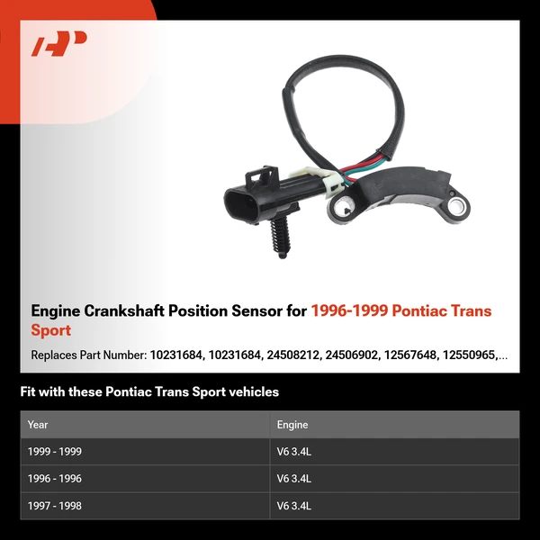 Engine Crankshaft Position Sensor for 1996-1999 Pontiac Trans Sport