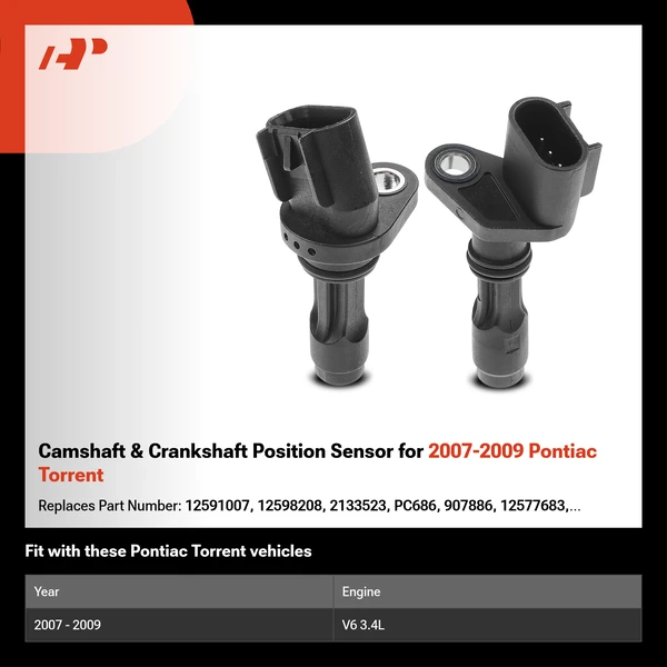 Camshaft & Crankshaft Position Sensor for 2007-2009 Pontiac Torrent