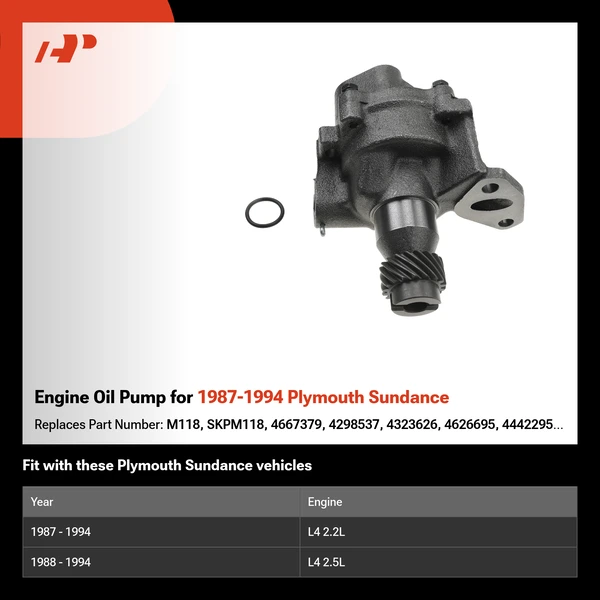 Engine Oil Pump for 1987-1994 Plymouth Sundance