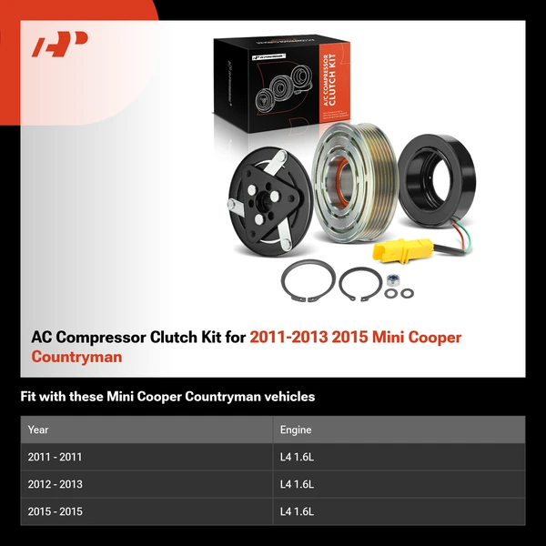 AC Compressor Clutch Kit for 2011-2013 2015 Mini Cooper Countryman