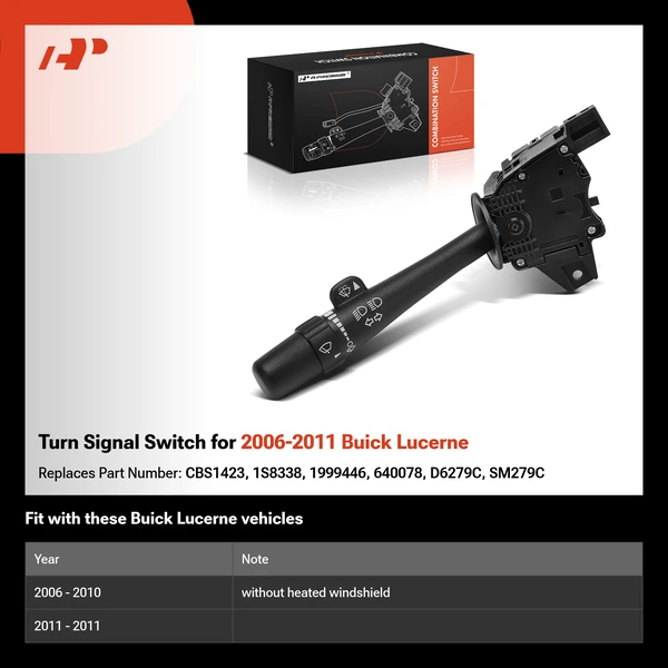 Turn Signal Switch for 2006-2011 Buick Lucerne