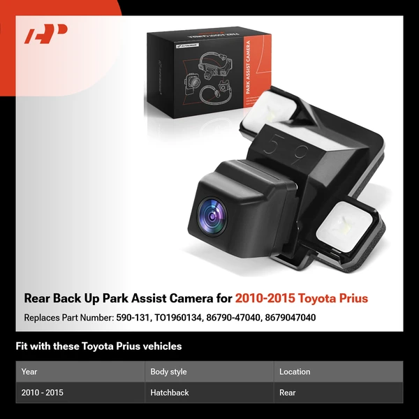 Rear Back Up Park Assist Camera for 2010-2015 Toyota Prius