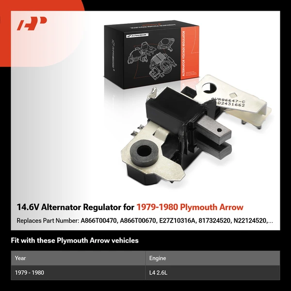 14.6V Alternator Regulator for 1979-1980 Plymouth Arrow