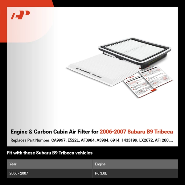 Engine & Carbon Cabin Air Filter for 2006-2007 Subaru B9 Tribeca