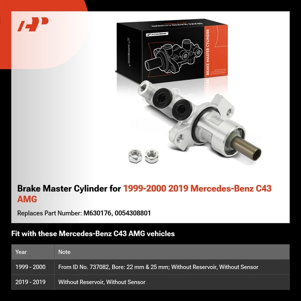 Brake Master Cylinder for 1999-2000 2019 Mercedes-Benz C43 AMG