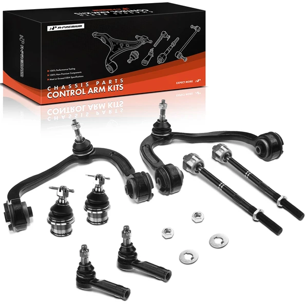 2004-2006 Ford F-150 A Set of 8 Control Arm Ball Joint and Tie Rod End Kit Front Side A-Premium APCA2260