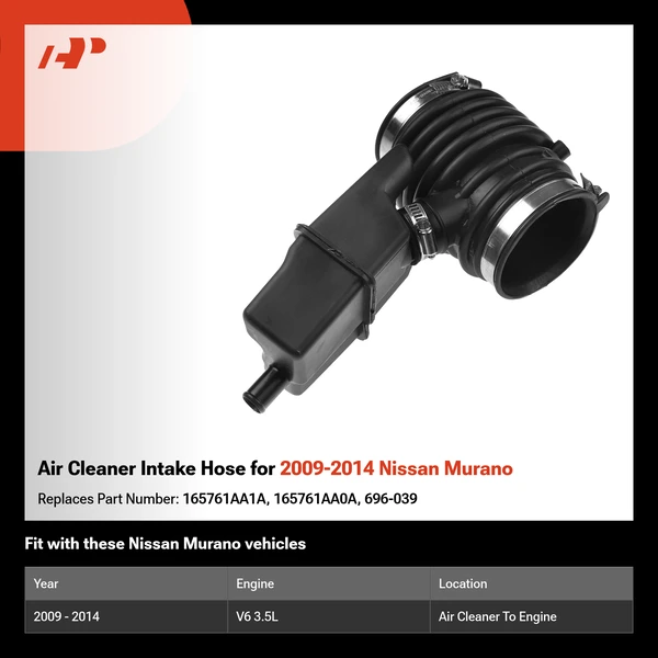 Air Cleaner Intake Hose for 2009-2014 Nissan Murano