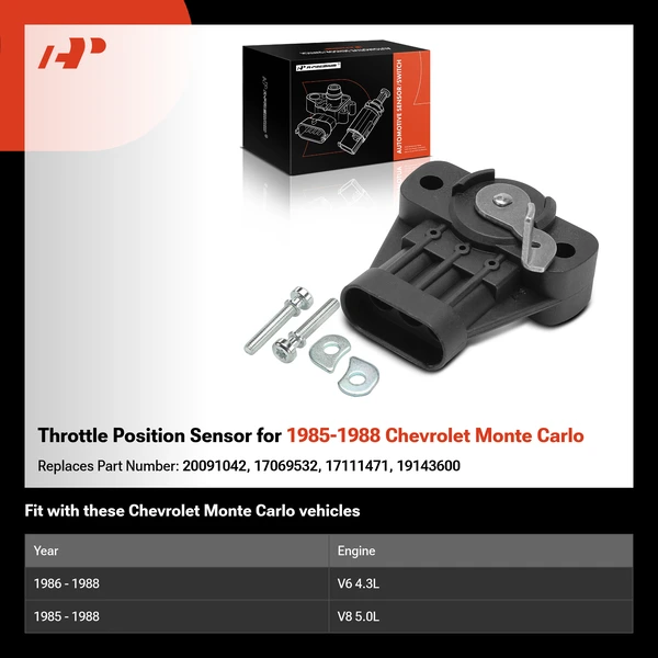 Throttle Position Sensor for 1985-1988 Chevrolet Monte Carlo