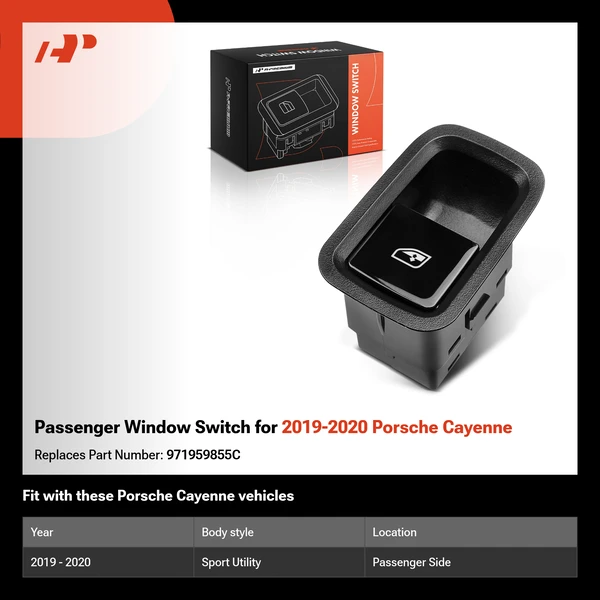 Passenger Window Switch for 2019-2020 Porsche Cayenne