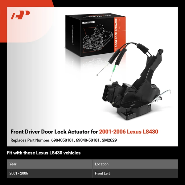Front Driver Door Lock Actuator for 2001-2006 Lexus LS430